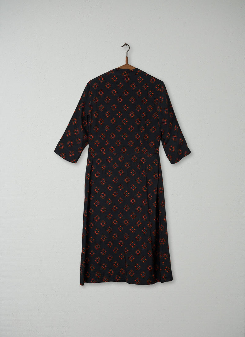 Reworn Foulard Print Dress Size 10 (119) | Multi
