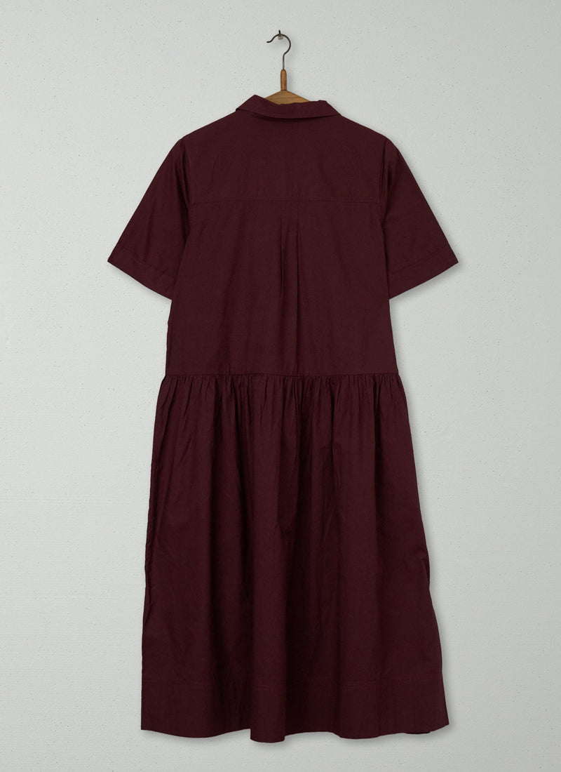 Reworn Cotton Shirt Dress Size 16 (1270) | Damson