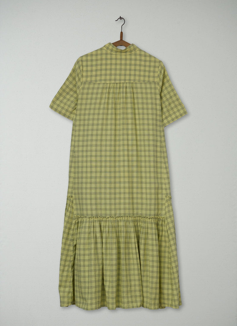 Reworn Cotton Check Dress Size 12 (1168) | Multi