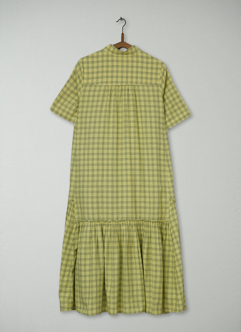 Reworn Cotton Check Dress Size 18 (1136) | Multi