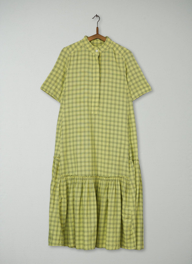 Reworn Cotton Check Dress Size 18 (1136) | Multi