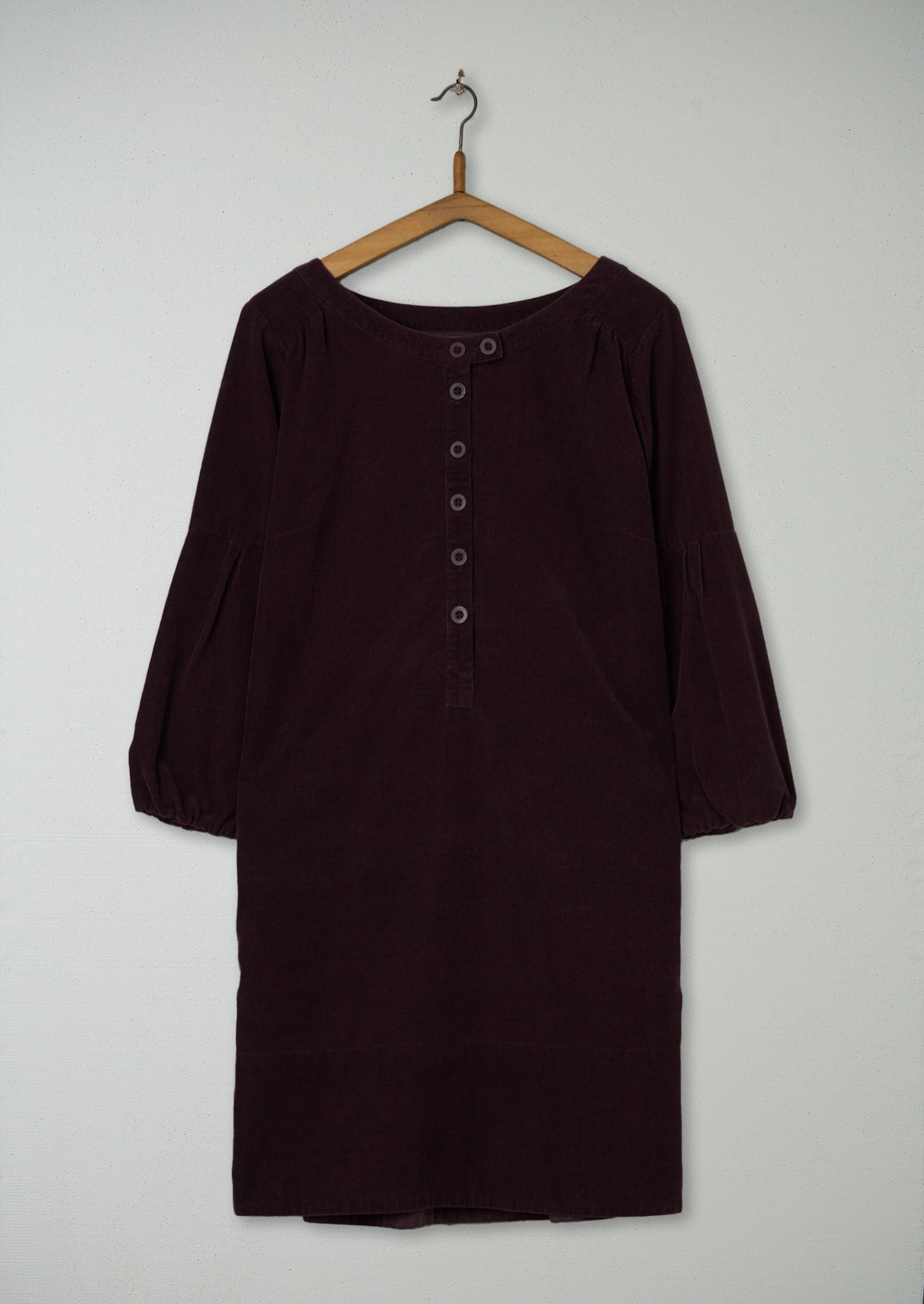 Reworn Needlecord Tunic Size 10 (426) | Damson