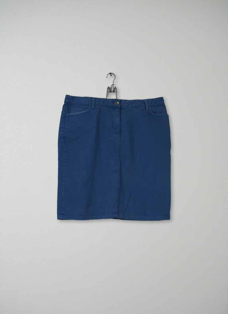 Reworn Coloured Pencil Skirt Size 18 (023) | French Blue