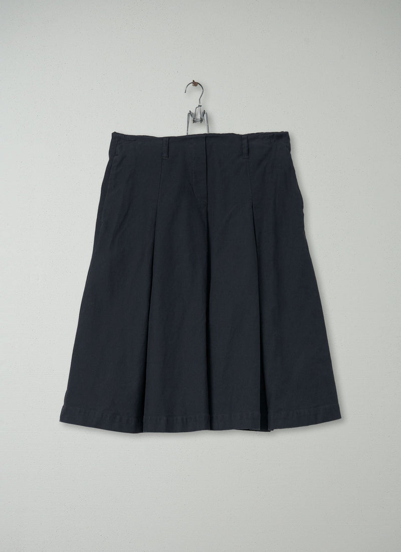 Reworn Bedford Cord Skirt Size 12 (080) | Charcoal