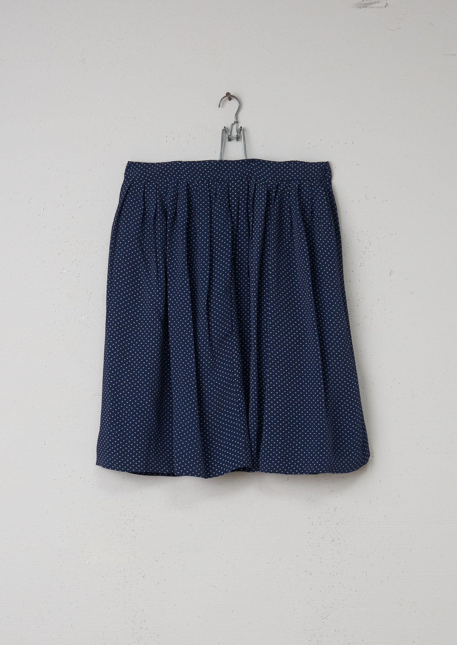 Reworn Micro Dot Skirt Size 10 (006) | Blue