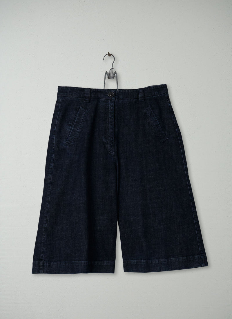 Reworn Denim Culottes Size 12 (186) | Indigo