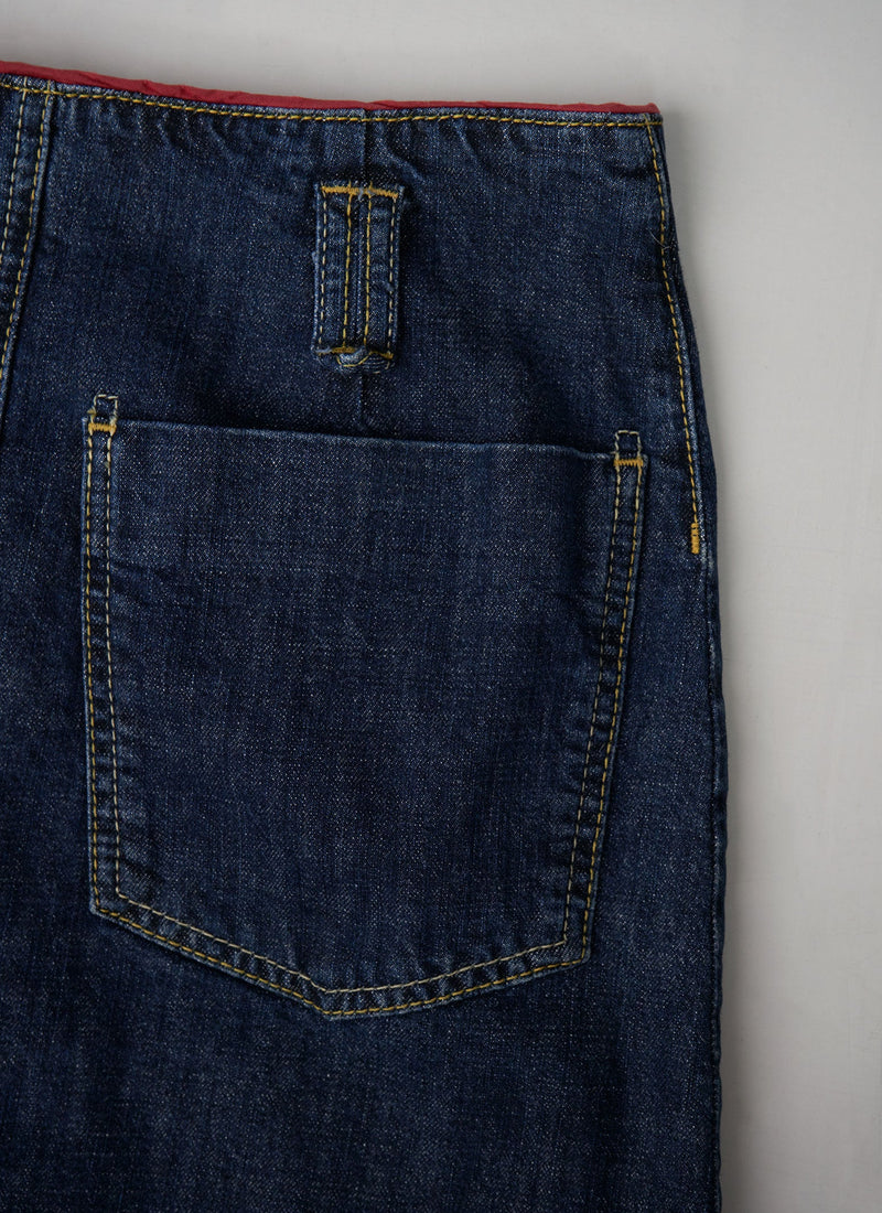 Reworn Denim Skirt Size 12 (196) | Indigo