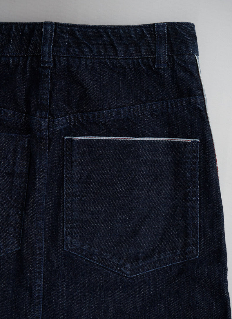 Reworn Denim Skirt Size 8 (019) | Indigo