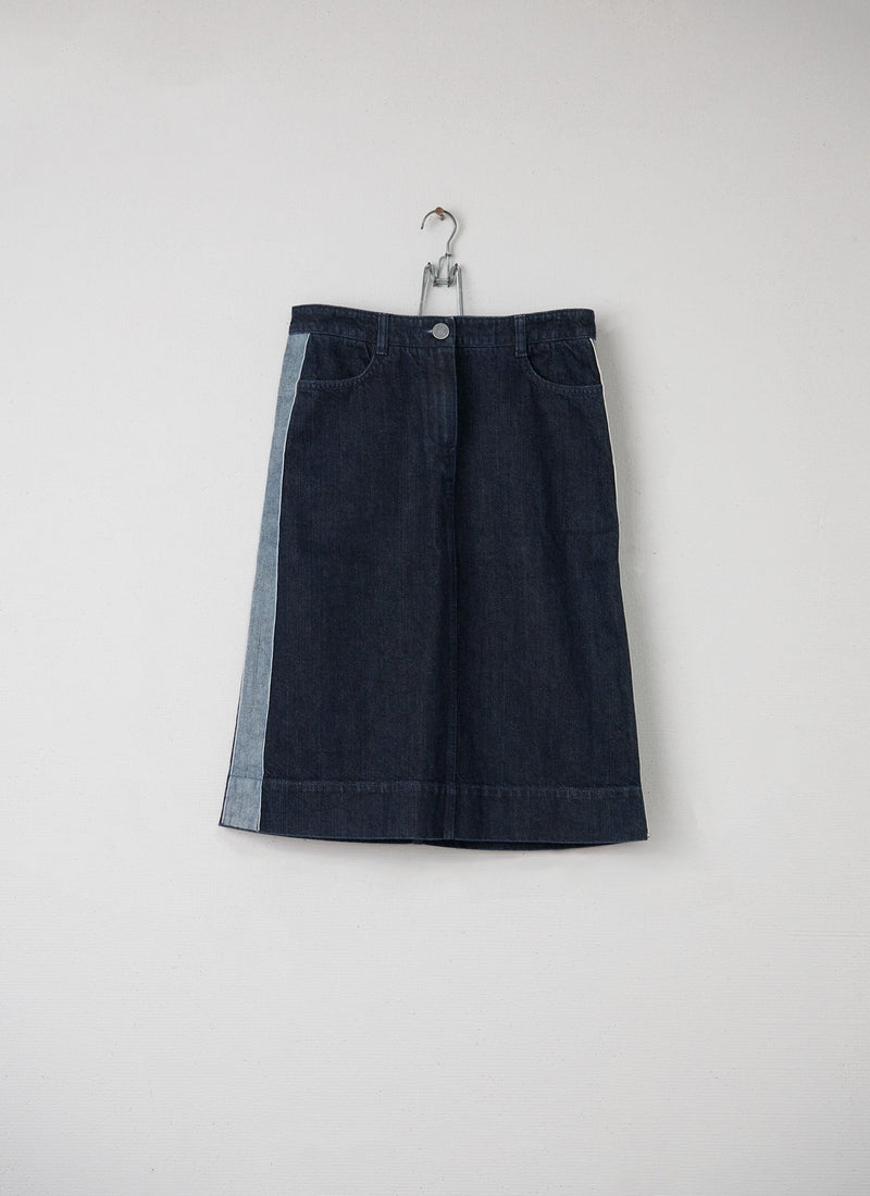Reworn Denim Skirt Size 8 (019) | Indigo