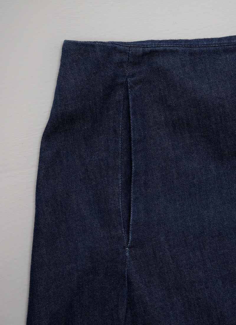 Reworn Mori Skirt Size 12 (013) | Indigo