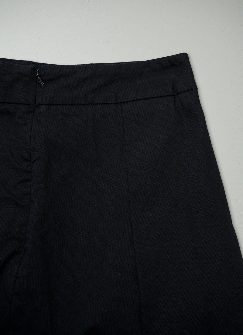 Reworn Stretch Cotton Skirt Size 12 (203) | Black