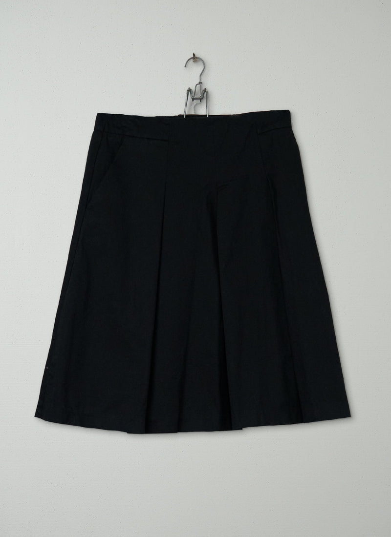 Reworn Stretch Cotton Skirt Size 12 (203) | Black