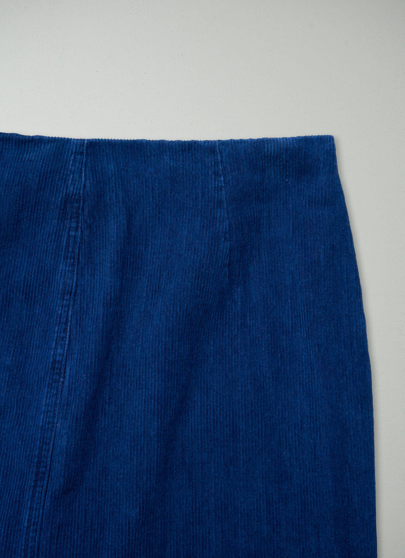Reworn Cord Skirt Size 8 (226) | Indigo