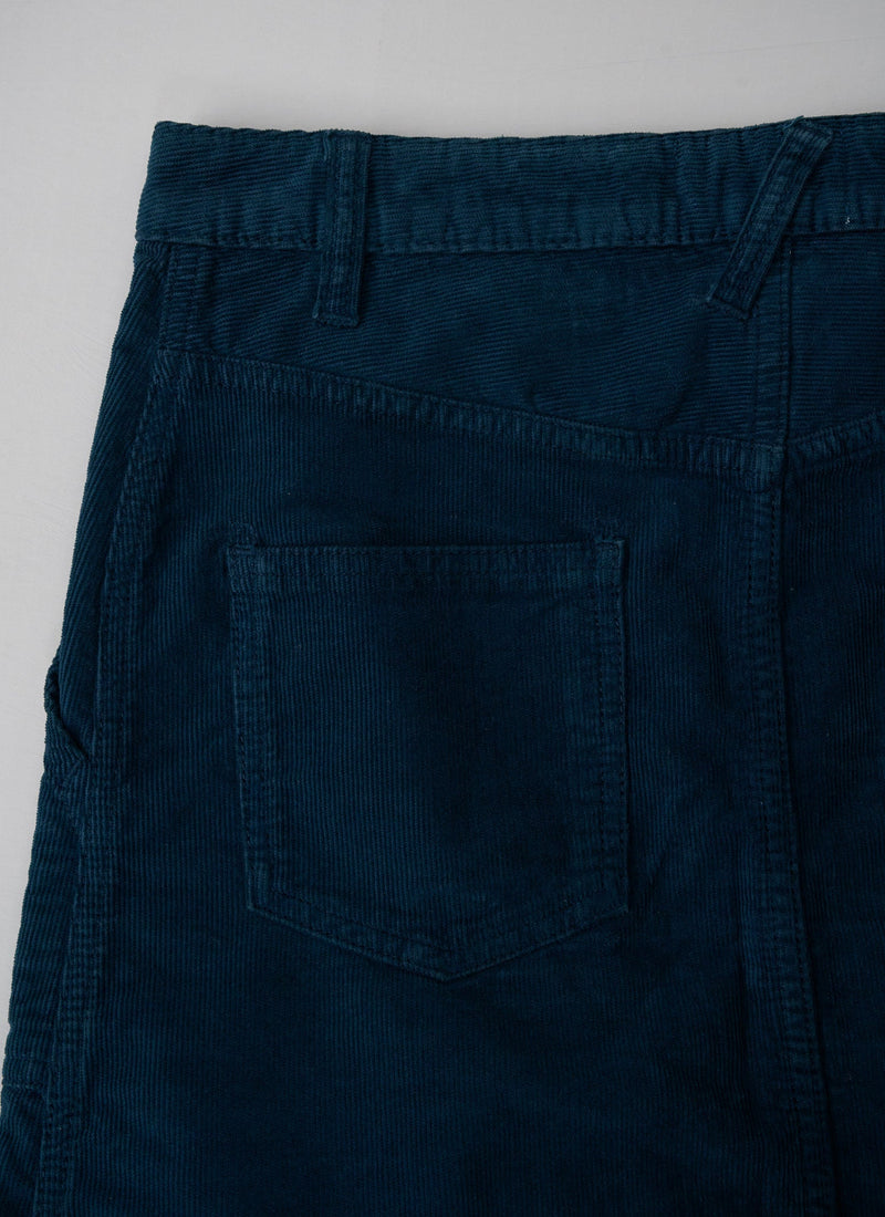 Reworn Cord A Line Skirt Size 8 (018) | Teal