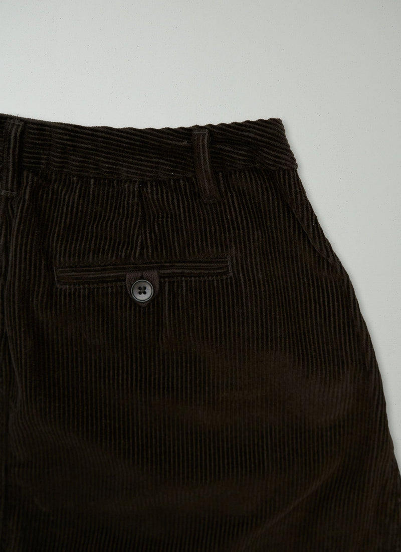 Reworn Cord Pleat Skirt Size 12 (255) | Bracken