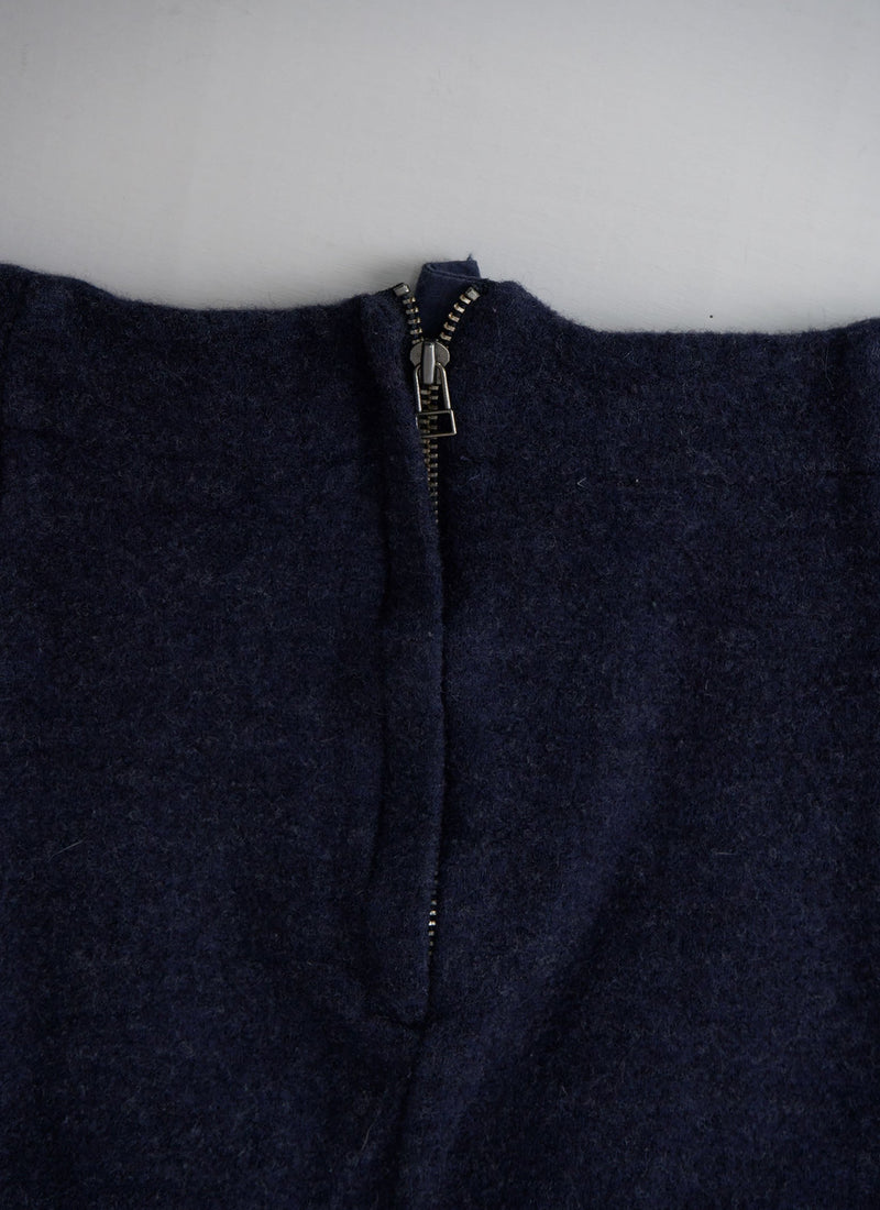 Reworn Wool Skirt Size 10 (016) | Navy