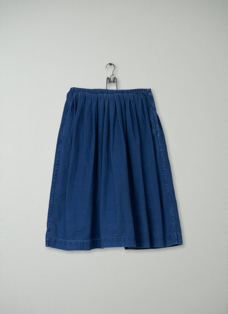Reworn Indigo Dot Skirt Size 12 (068) | Indigo