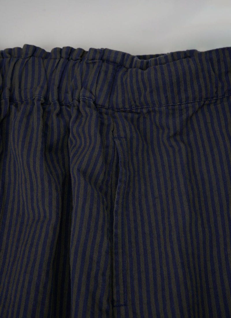 Reworn Stripe Cotton Linen Skirt Size 12 (059) | Multi