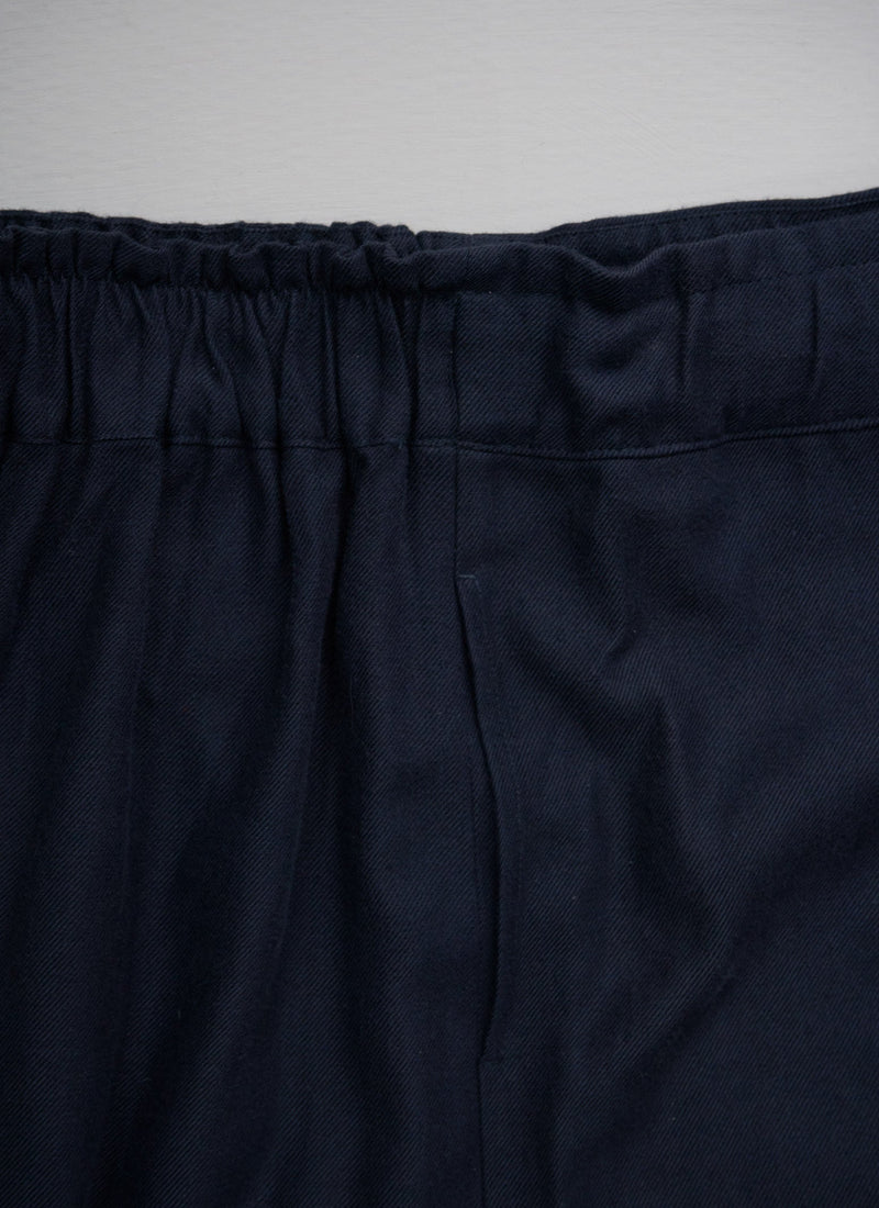 Reworn Cotton Wool Skirt Size 12 (024) | Navy