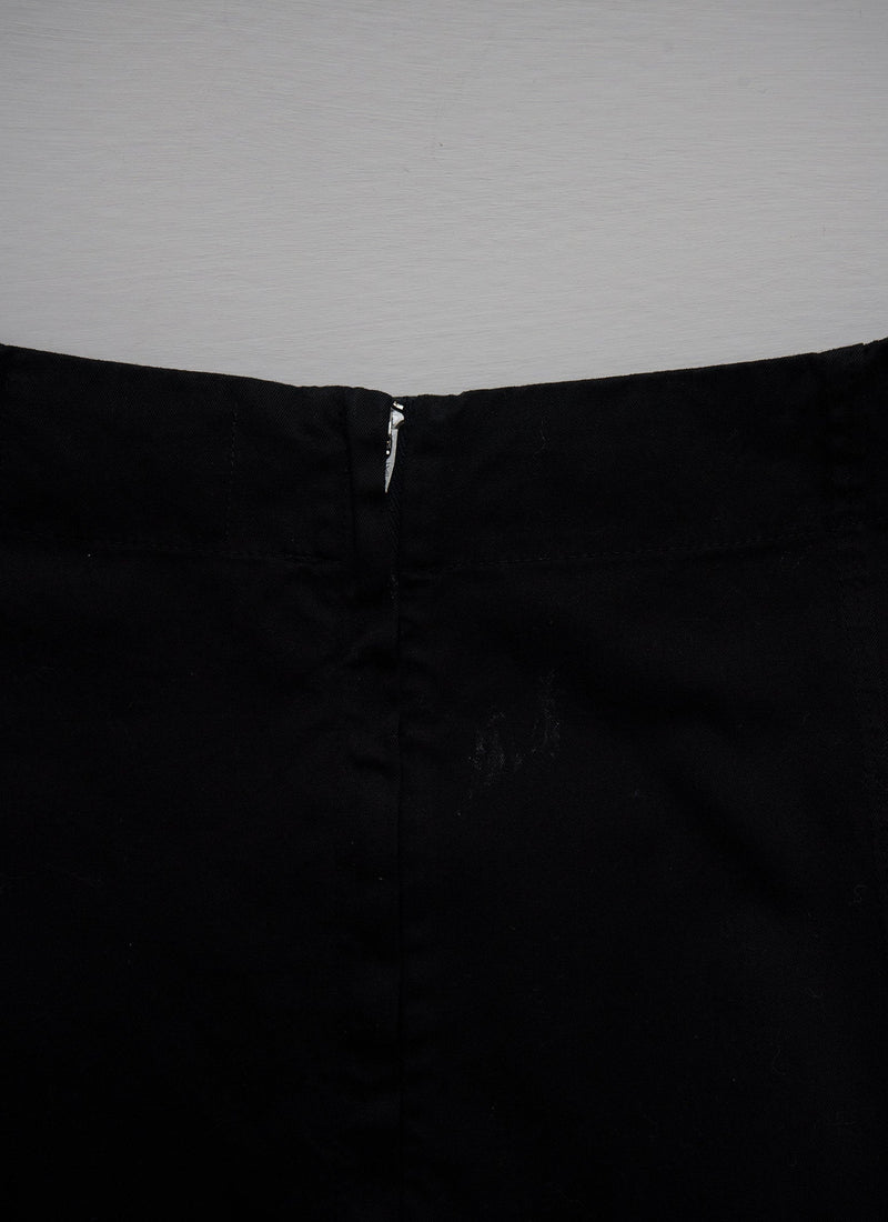 Reworn Denim Dart Skirt Size 12 (030) | Black