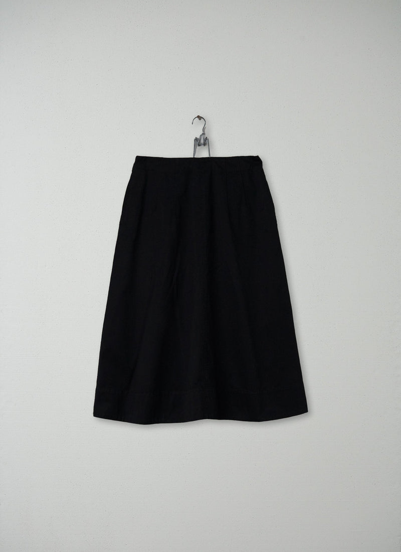 Reworn Denim Dart Skirt Size 12 (030) | Black