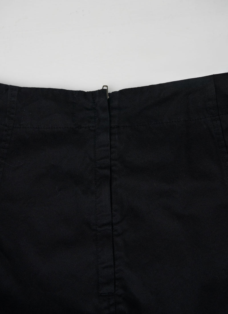 Reworn Denim Dart Skirt Size 12 (054) | Black