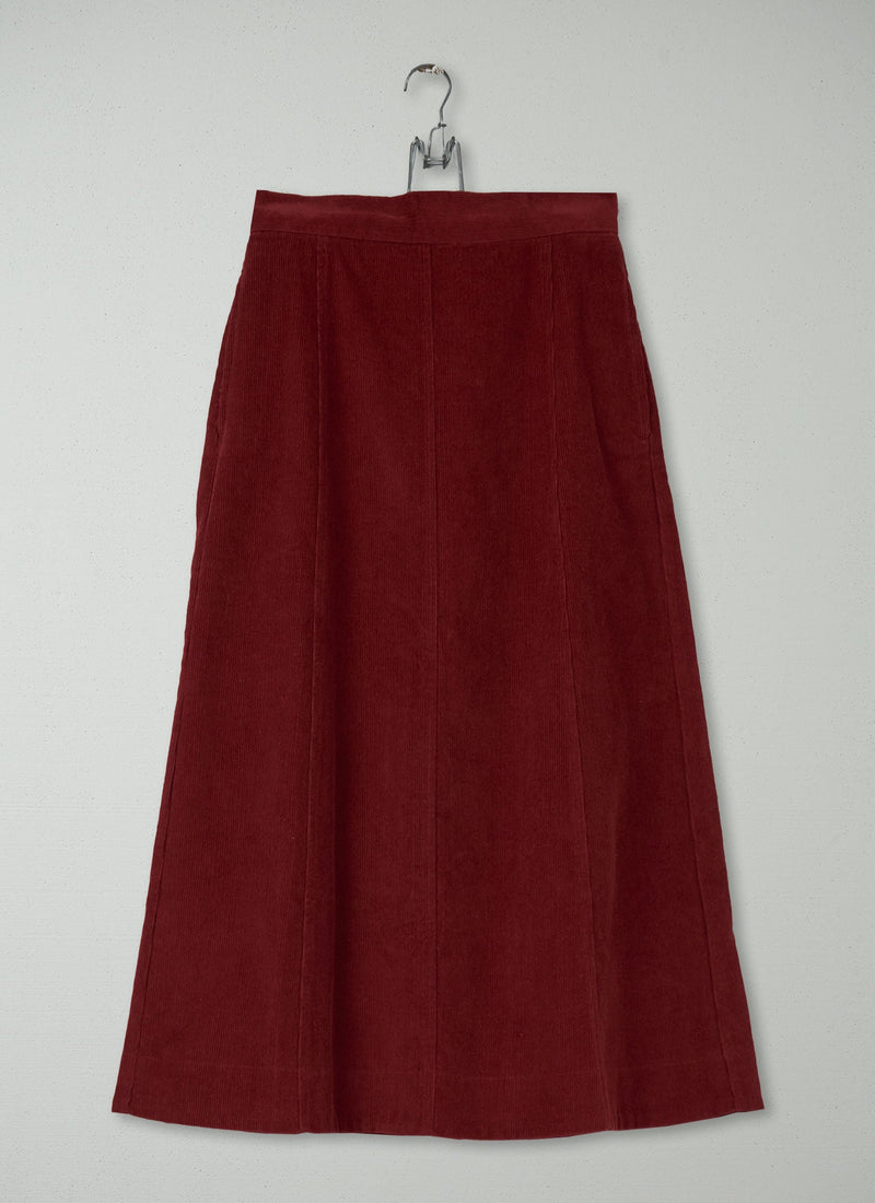 Reworn Cord Skirt Size 6 (102) | Boysenberry