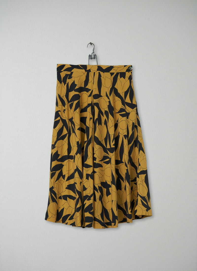 Reworn Floral Print Skirt Size 14 (025) | Multi