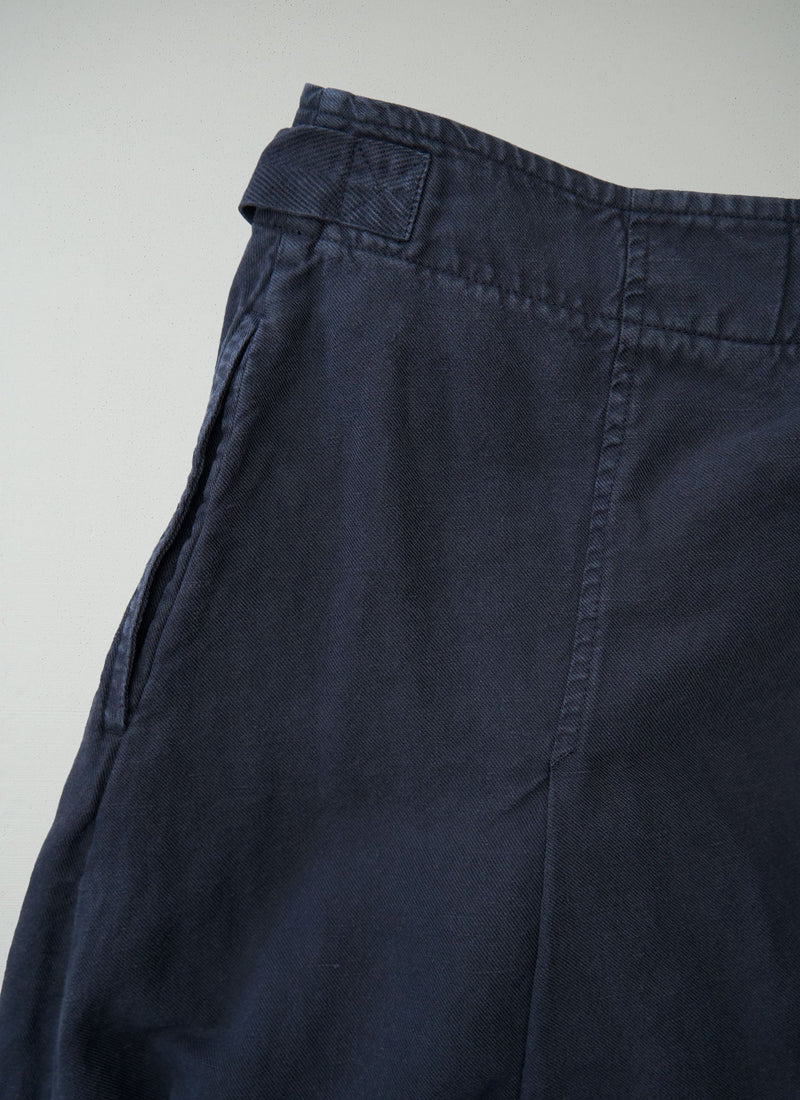 Reworn Cotton Linen Wrap Skirt Size 10 (339) | Slate