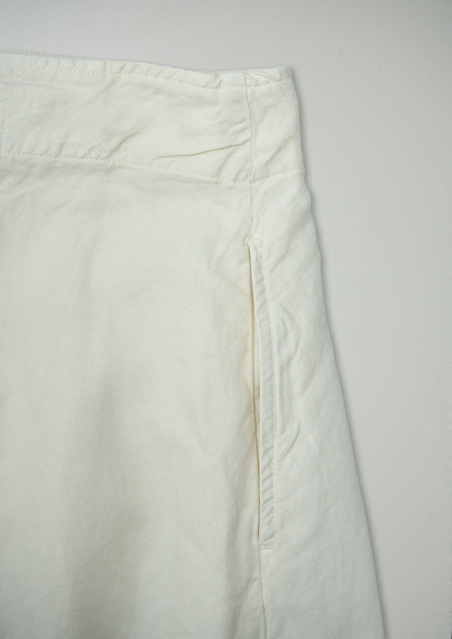 Reworn Cotton Linen Wrap Skirt Size 14 (150) | Parchment