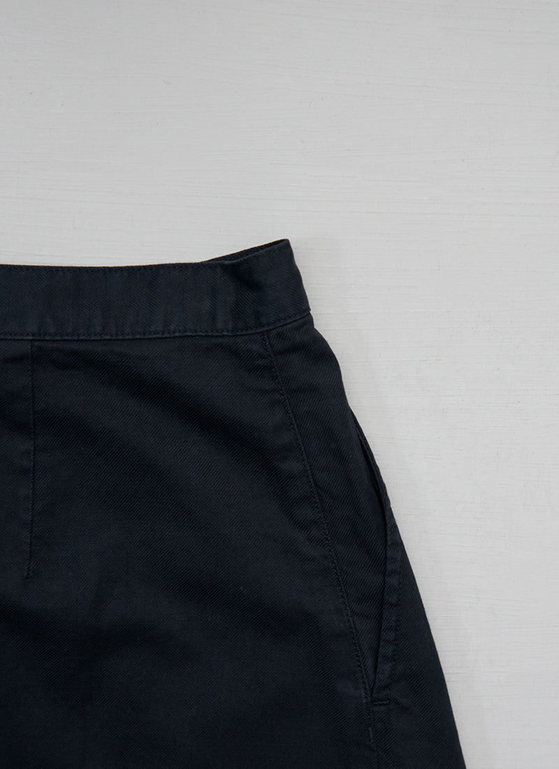 Reworn Pleat Front Skirt Size 14 (210) | Slate