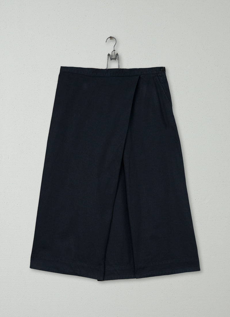 Reworn Pleat Front Skirt Size 14 (210) | Slate