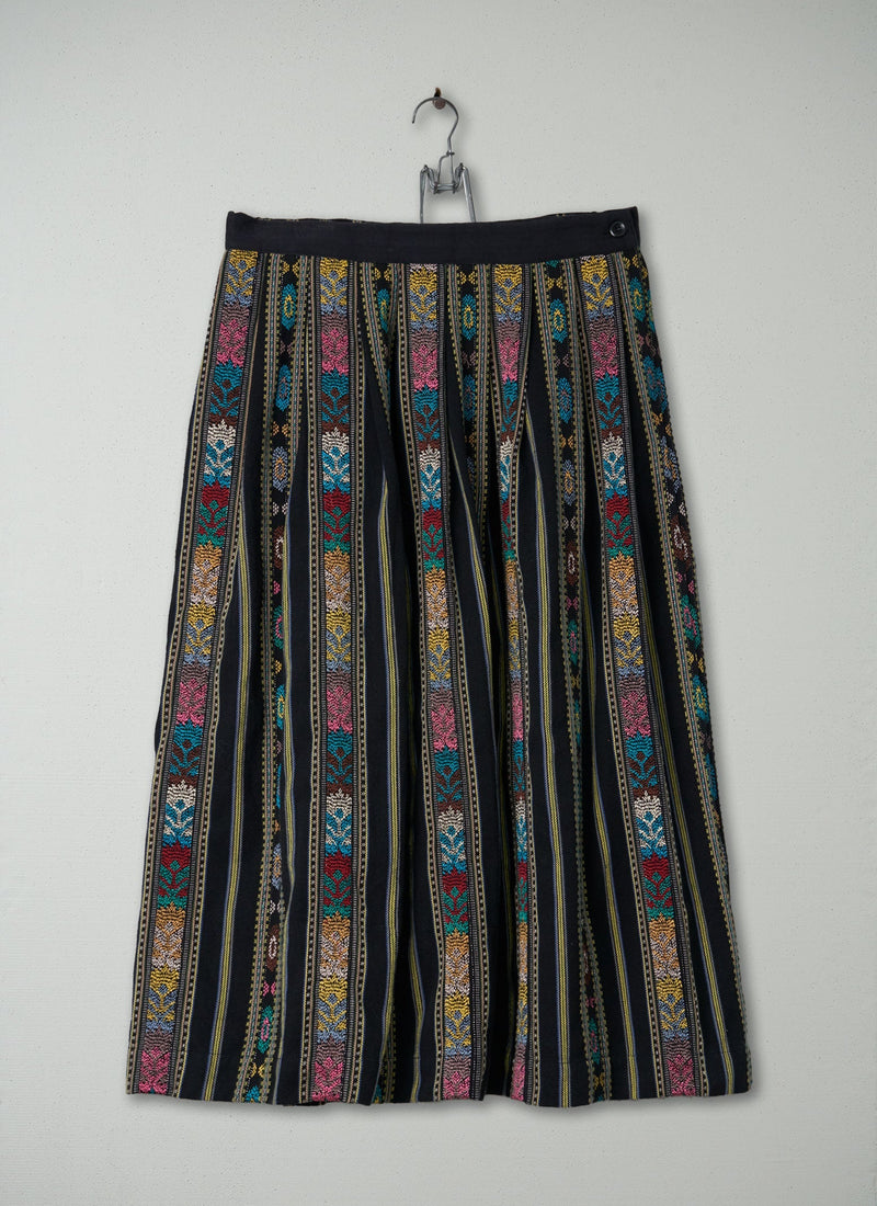 Reworn Embroidered Skirt Size 12 (091) | Multi