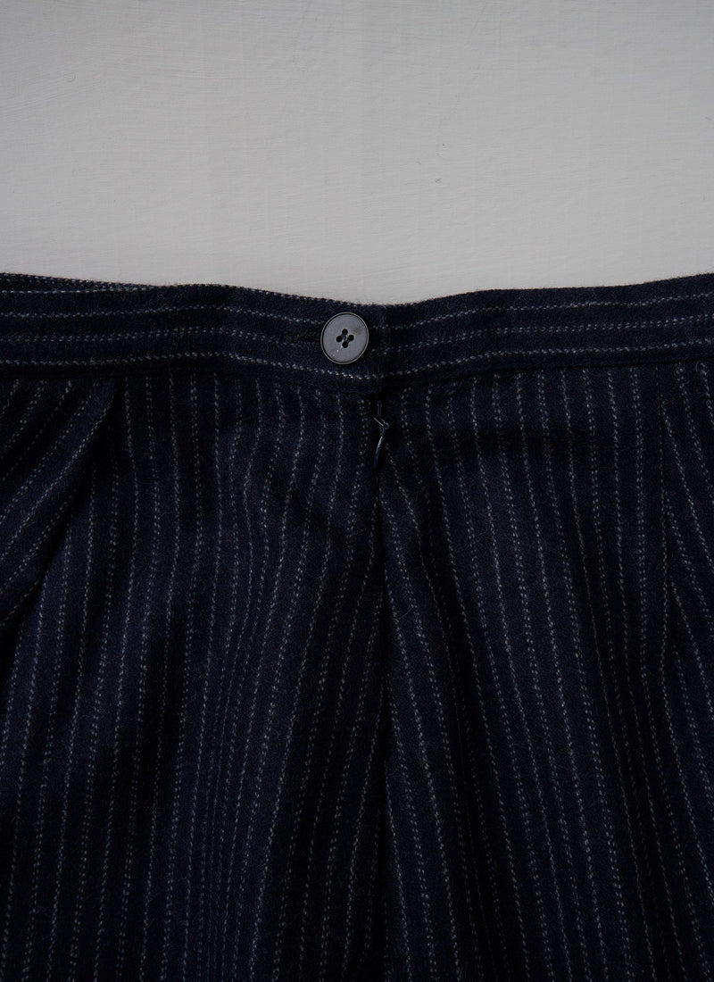 Reworn Wool Cashmere Skirt Size 12 (031) | Blue