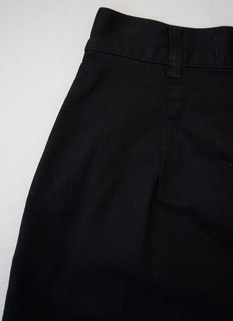 Reworn Esme Denim Skirt Size 8 (372) | Black