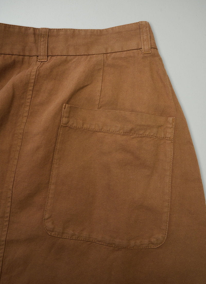 Reworn Cotton Linen Skirt Size 6 (401) | Cinnamon
