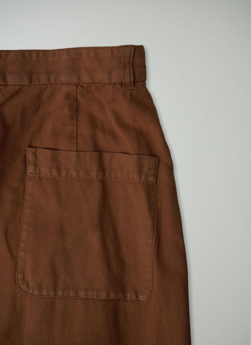 Reworn Pleat Front Skirt Size 10 (078) | Cinnamon