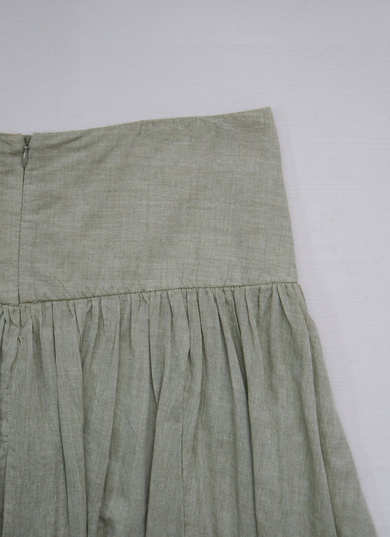 Reworn Nell Skirt Size 12 (234) | Pale Khaki