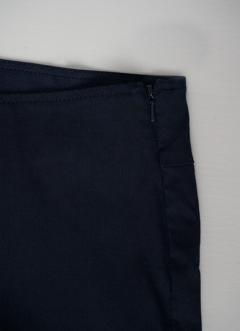 Reworn Bedford Cord Slim Trousers Size 10 (053) | Navy