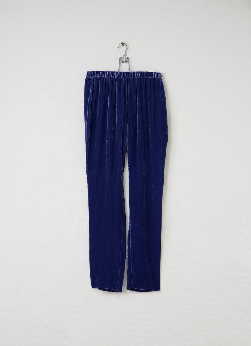 Reworn Silk Velvet Trousers Size 10 (066) | Kingfisher