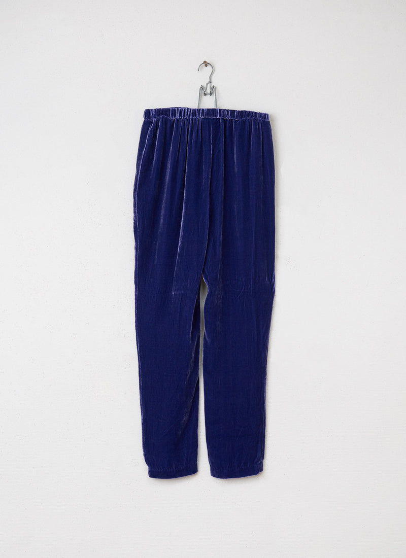 Reworn Silk Velvet Trousers Size 10 (066) | Kingfisher