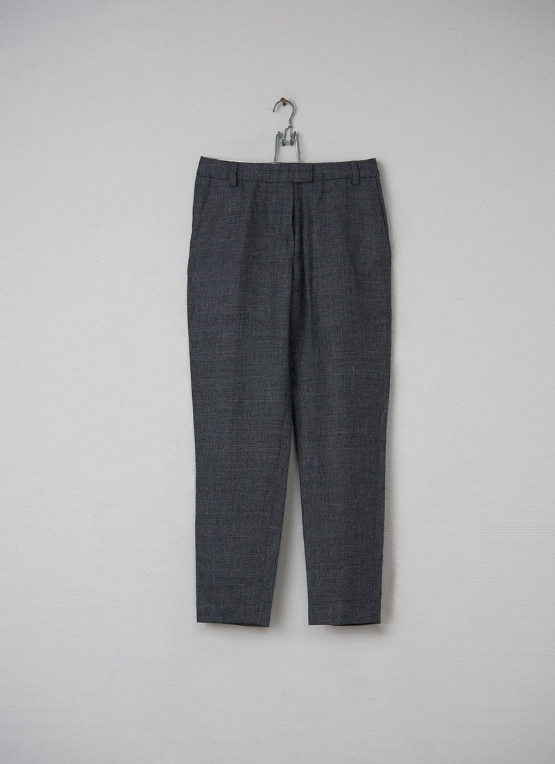 Reworn Cigarette Trousers Size 8 (068) | Charcoal Grey