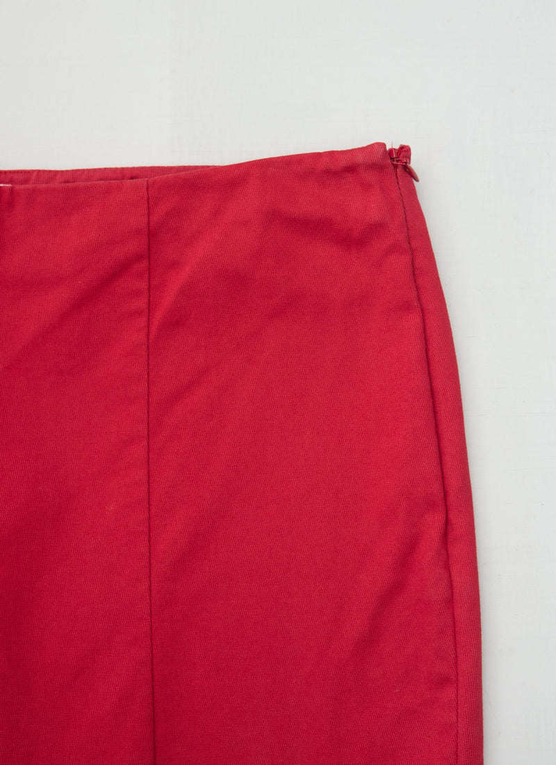 Reworn Ryoko Slim Trousers Size 14 (790) | Red