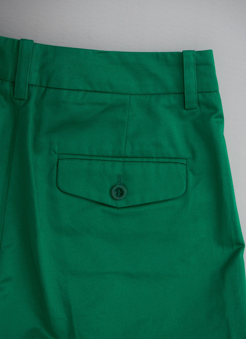 Reworn Pleat Trousers Size 10 (071) | Green