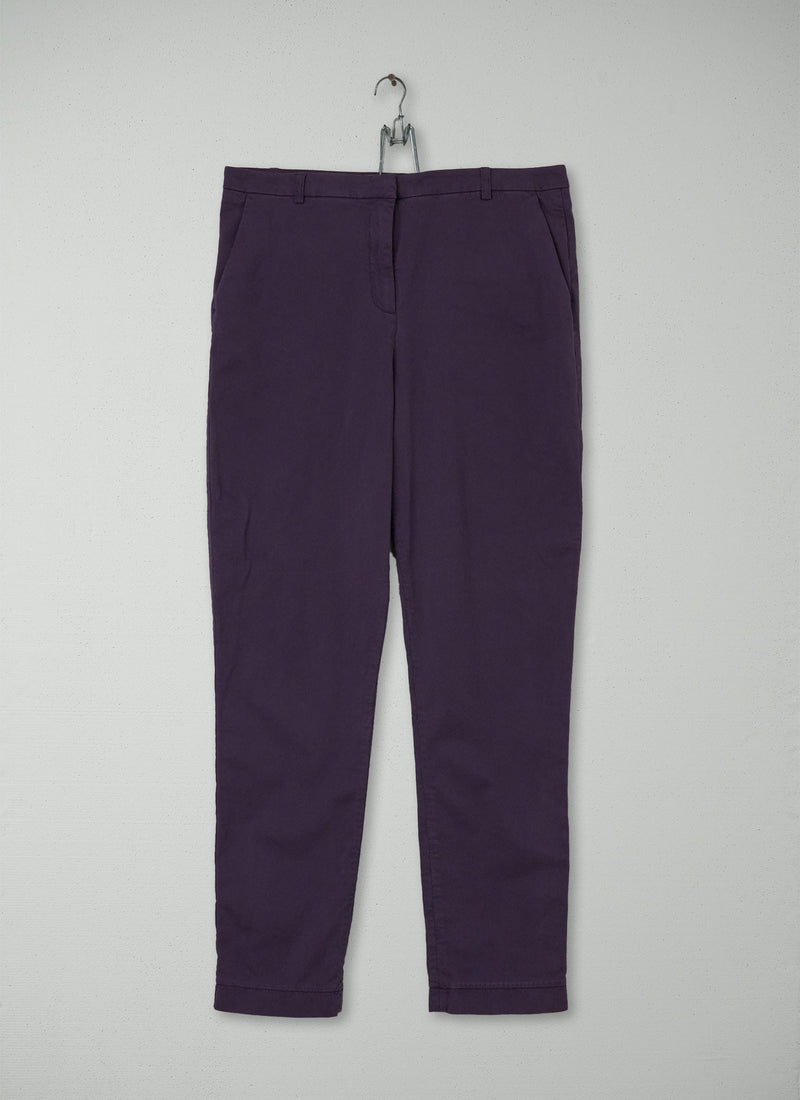 Reworn Henry Trousers Size 16 (052) | Aubergine