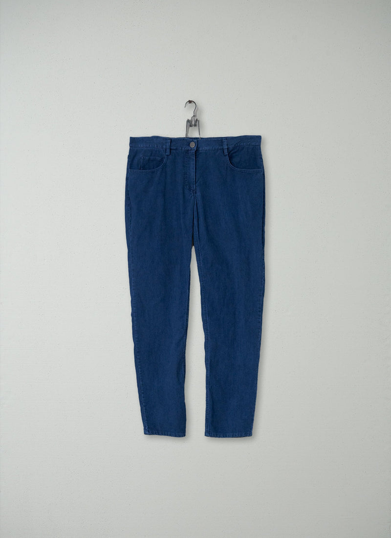 Reworn Straight Cord Jeans Size 16 (136) | Blue