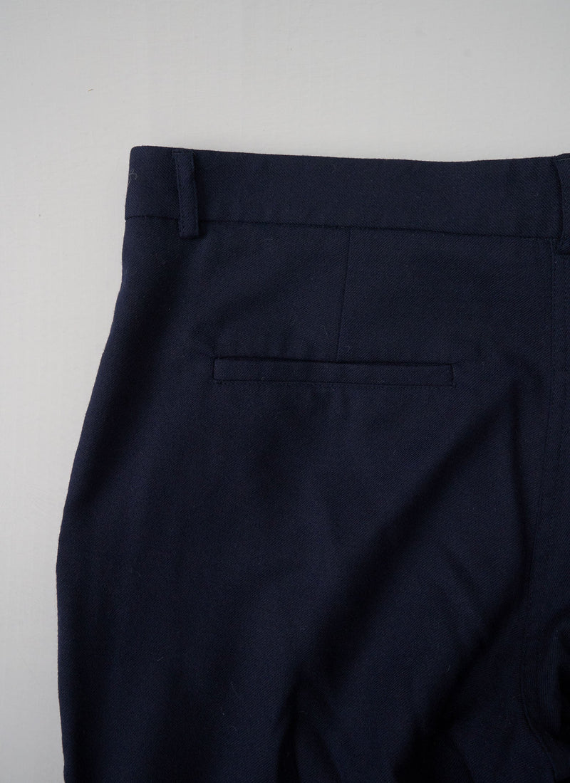 Reworn Washed Wool Trouser Size 14 (105) | Indigo