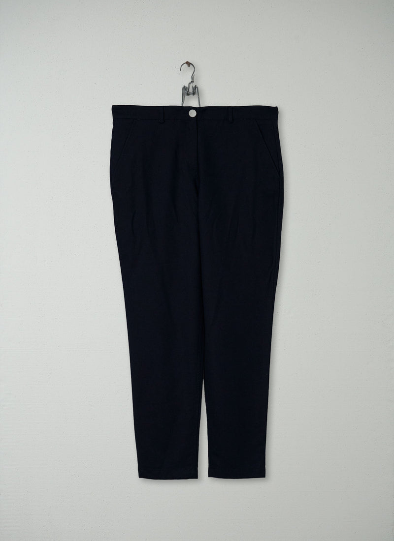 Reworn Washed Wool Trouser Size 14 (105) | Indigo