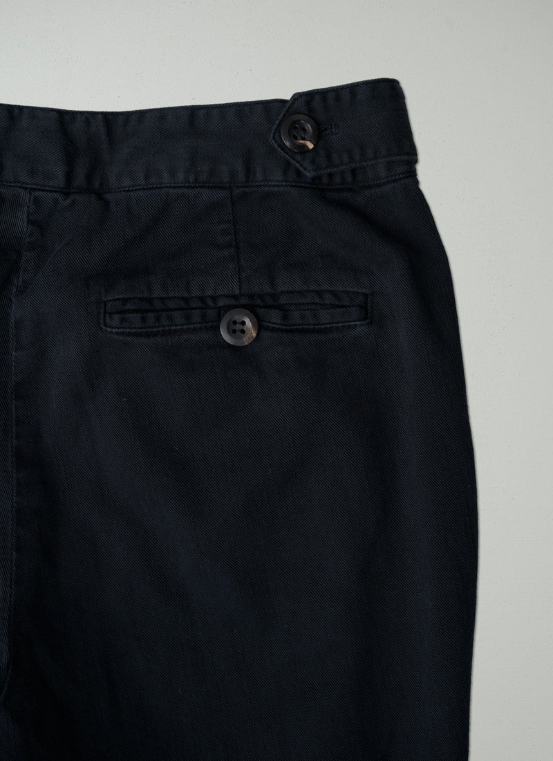Reworn Slim Cotton Trousers Size 10 (195) | Black