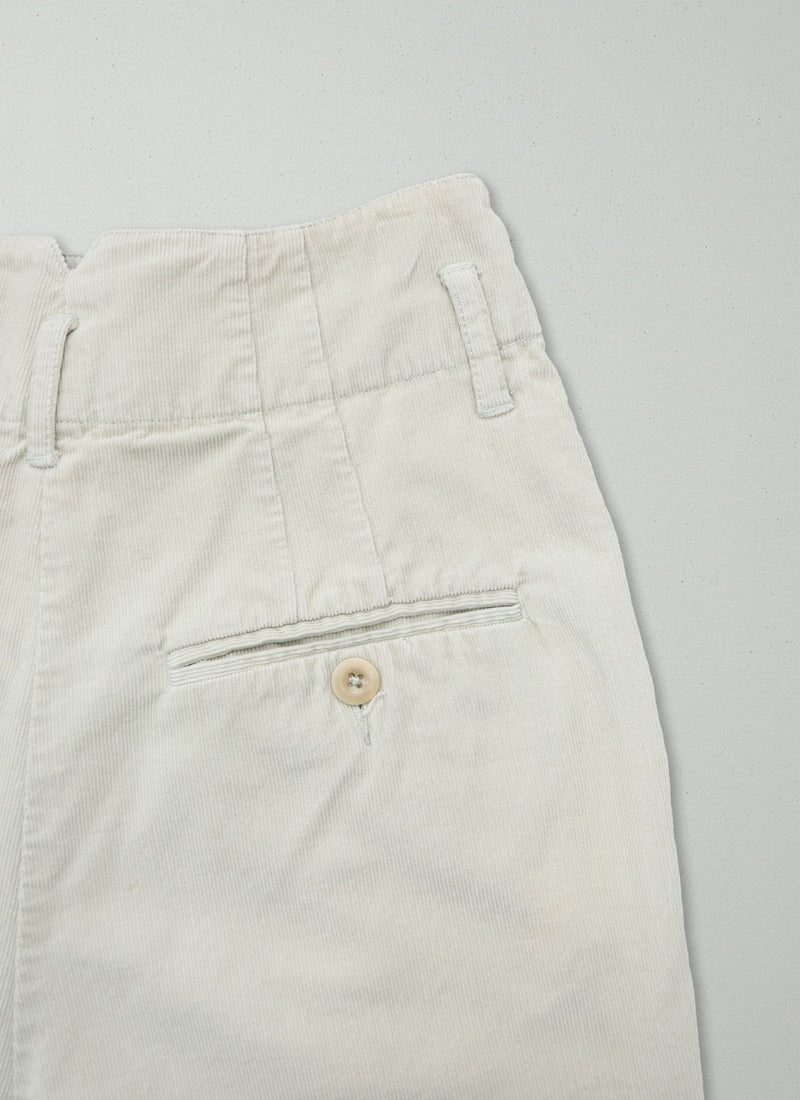 Reworn Cord Peg Top Trousers Size 12 (773) | Bone